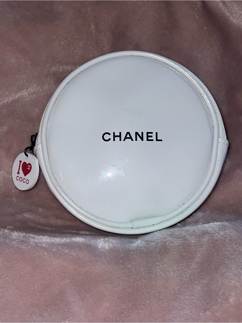 Vintage Chanel Beauté Round Makeup Pouch!